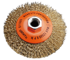 Brosse soucoupe circulaire fil ondulé (100mm M14*2.0) - IBAPRO